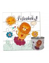 Puzzle para cumpleaños León en lata