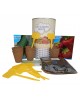 Kit de huerto infantil en lata con semilleros, tierra turba, semillas fresones, semillas pepino y marcaje