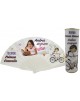 Abanico varillas de plastico PERSONALIZADO con foto y texto de Comunion niña con bicicleta en lata